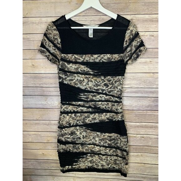 Diane Von Furstenberg Small Bodycon Dress Raw Hem - Picture 1 of 11